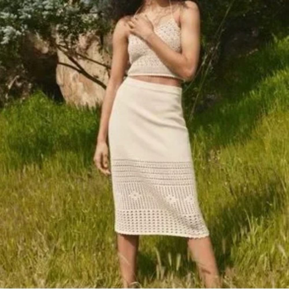 Reformation Carter Novelty Knit Skirt